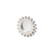 Cog 17&quot; Round White Wood Frame Wall Mirror - $225.59