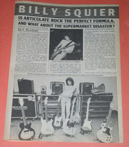 Billy Squire Creem Magazine Clipping Article Vintage 1982 - $14.99
