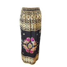 Vintage Womens M/L African Ethnic Formal Maxi Skirt Embellished Fish Cotton - $53.06