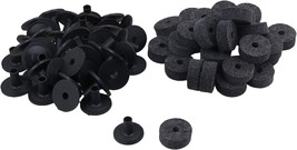 Yibuy Black Drum Set Replacement Parts Felt Washers + Plastic Long Flanged - £30.36 GBP