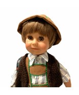 Engel Puppe Germany 18&quot; Bavarian Boy Doll w/ Yodeling Backpack Brown Hai... - £68.60 GBP