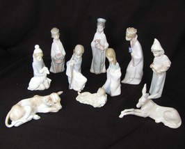 LLadro Nativity Scene Lot of 10 Children Figurines Baby Jesus Mary Joseph Vtg - £549.99 GBP