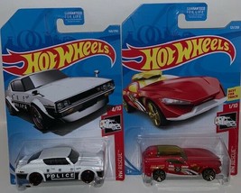 Lot of 2 - Hot Wheels HW RESCUE Series Police Nissan, Fire Chief Fast Ma... - $14.99