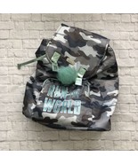 Justice backpack Camouflage grey mint green inside - $12.06 CAD