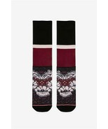 Stance LIA Stacked Over The Knee Red Black Floral Socks Wm&#39;s 5-10.5 NIB ... - £18.53 GBP