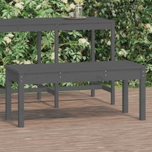 Garden Bench Grey 109x44x45 cm Solid Wood Pine - £40.22 GBP