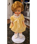 1950s Ideal SHIRLEY TEMPLE ST-12 Doll with Yellow Dress &amp; Sleepy Eyes Pl... - $69.95