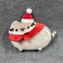 GUND PUSHEEN 10&quot; Cat Plush Christmas Outfit Brown Stuffed Animal Toy Gift Santa - £36.26 GBP