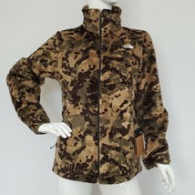 The North Face Women Seasonal Osito Jacket Full Zip Burnt Olive Camo Print Sz S - £55.28 GBP