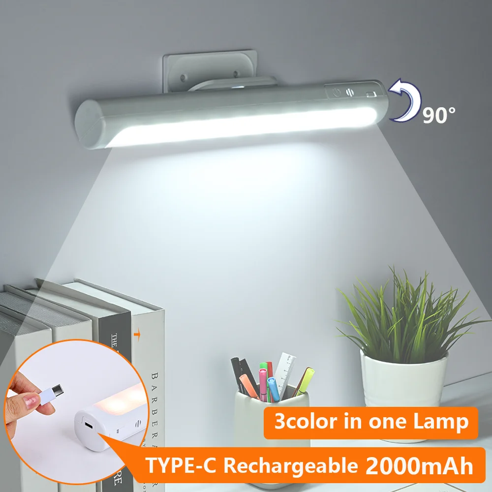 Desk Lamp Hanging Magnetic Table Lamp Led Usb Rechargeable Night Lights ... - $7.93