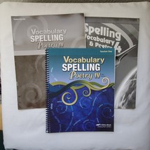 A beka Vocabulary Spelling &amp; Poetry IV Teachers Key &amp; Quiz Key Plus A Th... - £14.09 GBP