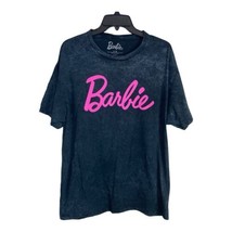 Barbie Women Shirt Adult Size Large Black Pink Short Sleeve Tee Barbie C... - $16.21