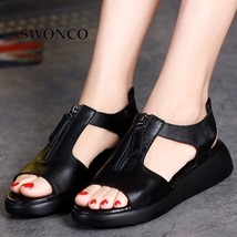 GKTINOO Women&#39;s Sandals Plus Size 34-42 Summer Leather Ladies Shoe Sandals Women - £58.97 GBP