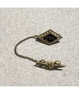 Vintage WWII Sweetheart Pin USN Chained With Wings Air Corp - $22.19
