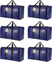 Extra Large Waterproof Packing Bags - 6 Pack Heavy Duty Storage Totes in... - $44.50