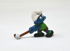 Smurfs 20133 Field Hockey Smurf Vintage Figure PVC Toy Figurine Peyo - £5.55 GBP
