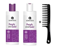 3PC Set: Kashmir Keratin Purple Violet Shampoo and Conditioner 16 oz each, PLUS  - £49.58 GBP