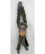 Vintage Wild Republic  Monkey Plush Hugger Brown Fuzzy Purple Nose 18&quot; 1... - £7.98 GBP