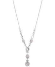 Givenchy Multi Crystal and Pave Y Neck Necklace Womens One Size Silver - £60.18 GBP