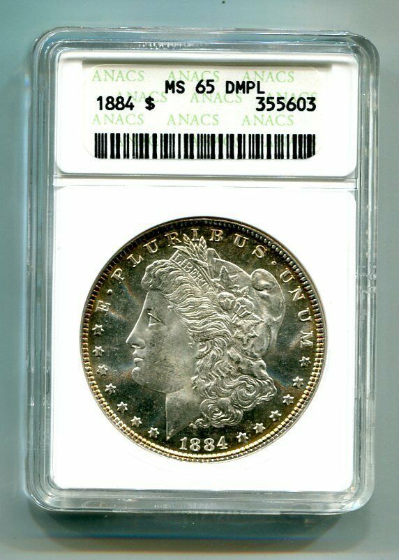 1884 MORGAN SILVER DOLLAR ANACS MS65 DMPL NICE ORIGINAL COIN FROM BOBS COINS - $3,195.00