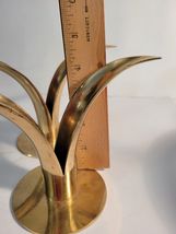 2 Brass Lily Candle Holders from Japan image 7