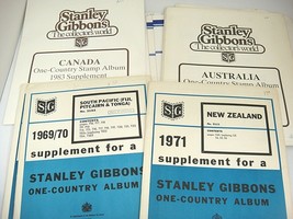 Stanley Gibbons Stamp Supplements Lot of 13 Canada Australia South Pacific NOS - £8.17 GBP