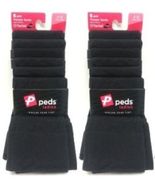 12 Pair Peds Ladies Trouser Socks Tactel Lycra Size 5-10 Black - BRAND NEW - $20.78