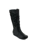 Top Moda Bank-78 Womens Mid Calf Stitching Wrinkle Design Studded Flat B... - $33.95