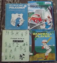 4 books I want to be a Truck Driver, I want to be a Fireman, Baseball Player - £6.39 GBP