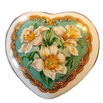 Vtg Heritage House Enchanted Evening Porcelain Heart Trinket Wind Up Mus... - $24.75