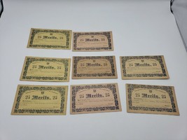 Victorian 1889 Ohio Reward Of Merit Card Teacher School Crafts Gift Lot Of 8 - £12.55 GBP