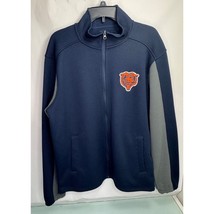 NFL Chicago Bears Waffle Knit Jacket Performance Fleece Full Zip Large L - $59.37