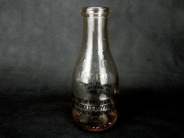 Quart Milk Bottle IMDOD Dayton OH Embossed/Pyroglazed,Board of Health In... - $29.35