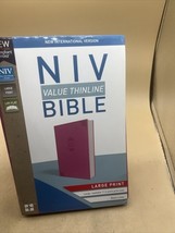 NIV Value Thinline Bible [Large Print, Pink] by Zondervan (2017, Imitati... - $13.86