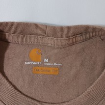 Carhartt K87 DES Men's Cotton Brown Desert T-Shirt Short Sleeve Pocket Sz Medium image 3