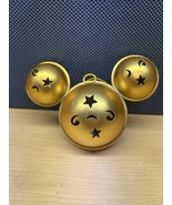 Disney Mickey Mouse Ears Jingle Bell Wizard GOLD Metal Christmas Ornament - €17,19 EUR