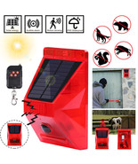 Waterproof Outdoor Solar Powered Led Alarm Lamp Warning Security Flashin... - £35.13 GBP