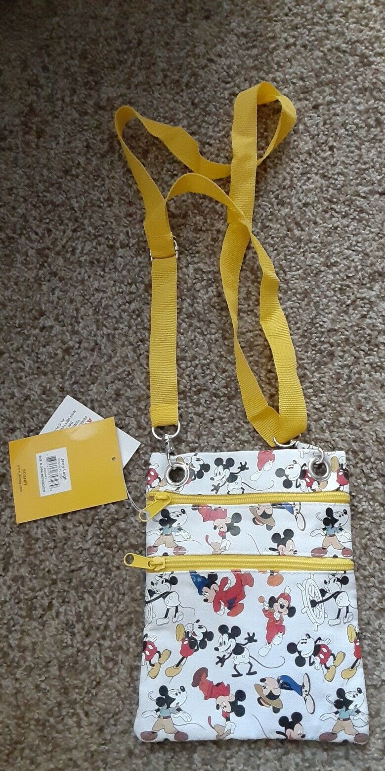 Primary image for NEW Mickey The True Original, Disney Crossbody Passport Bag “Mickey mouse print.