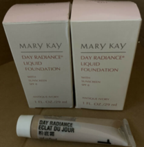 Mary Kay Day Radiance Liquid Foundation Antique Ivory Lots - £38.93 GBP