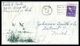 1948 US Cover - Denver, Colorado to Detroit, Michigan N9 - £2.28 GBP