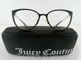 Juicy Couture JU 221 (003) BLACK / GOLD 51-16 135 W/CASE Eyeglass Frames - $52.25