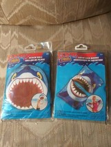 Splash N Swim Arm Bands Floaties &amp; Beach Ball Blue Shark Pool Toys Greenbrier  - £12.71 GBP