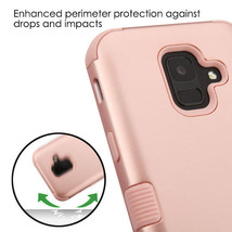 For Samsung Galaxy A6 (2018) Hybrid High Impact Armor Phone Case Cover ROSE GOLD - £9.76 GBP