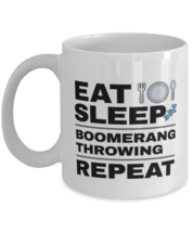 Funny Boomerang Throwing Mug - Eat Sleep Repeat - 11 oz Coffee Cup For Sports  - £11.73 GBP
