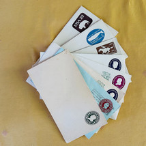 8 Prepaid Postage Envelopes 1-6 Cent &amp; 22 Cent Melville Pony Express Bison - $11.83