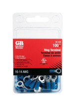 Gardner Bender 10-104 100Pk Ring Terminal, 100 Pack, Blue - £31.46 GBP