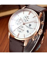 Pagani Mens Top Brand Luxury Waterproof 30M Genuine Leather Sports Quart... - $544.64 CAD