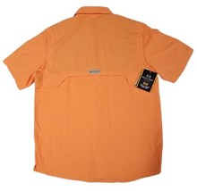 Mens Realtree Gator Orange Short Sleeve Fishing Guide Shirt Size Medium NWT - $17.81