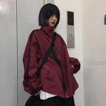 Mexzt Streetwear Women Striped Jacket Harajuku Retro Bf Sun-Proof Leisure Spring - £22.10 GBP