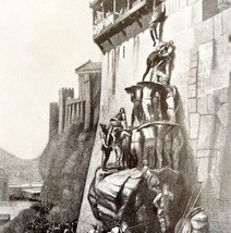 How The Geese Saved Rome 1913 Military Plate Print 2 Page History DWAA14 - $39.99